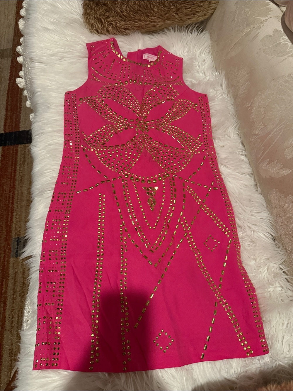 Versace for H&M Hot Pink Studded Shift Dress